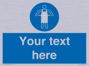 Custom Protective Apron Required Sign